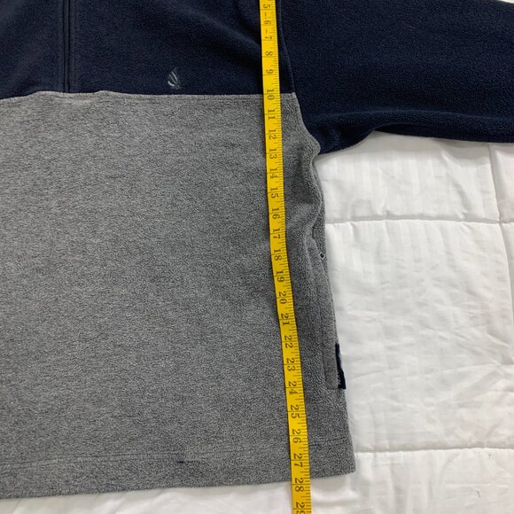 Nautica Men’s Blue & Grey Fleece Quarter-Zip Pullover – XL - Picture 13 of 16